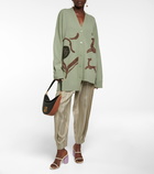 Loewe Intarsia wool-blend cardigan