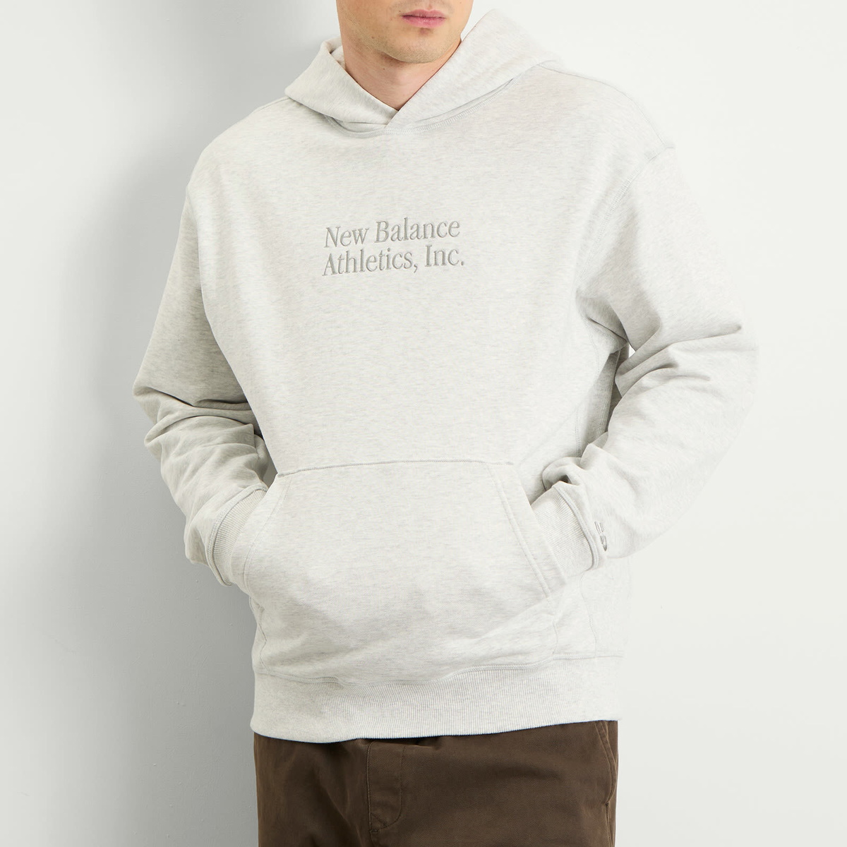 New Balance Men's Athletics Classics Hoodie in Ash Heather