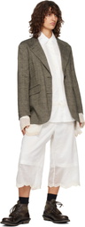 OUR LEGACY White Frill Shorts