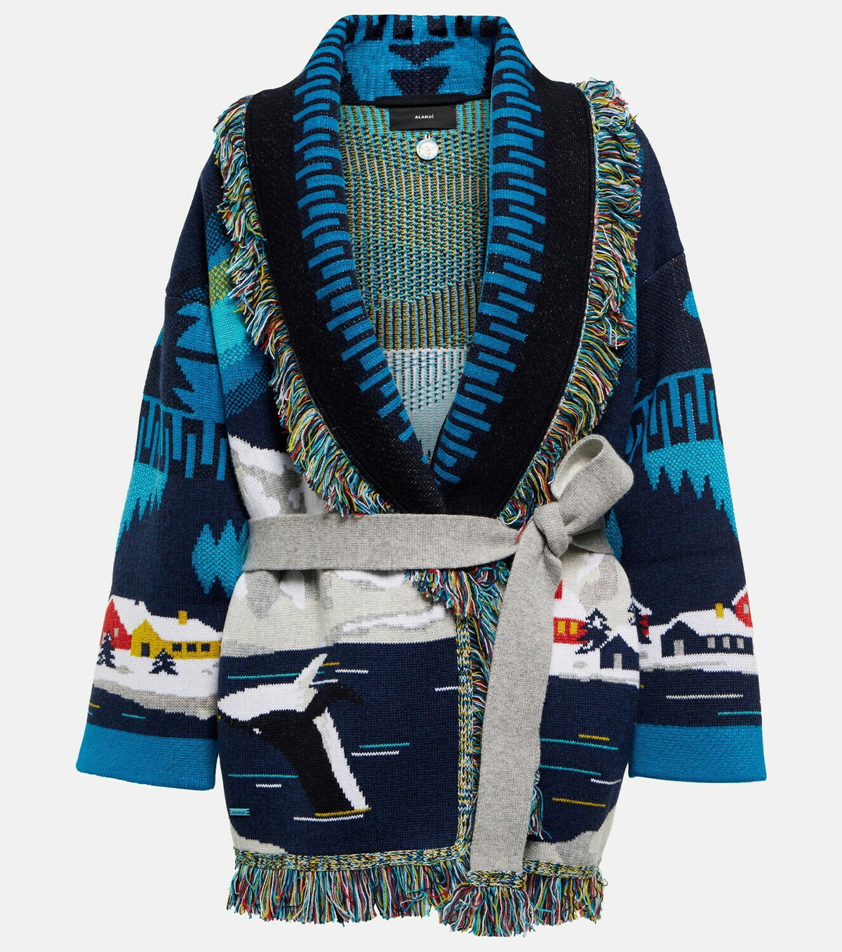 Alanui Arctic Icon jacquard cashmere cardigan