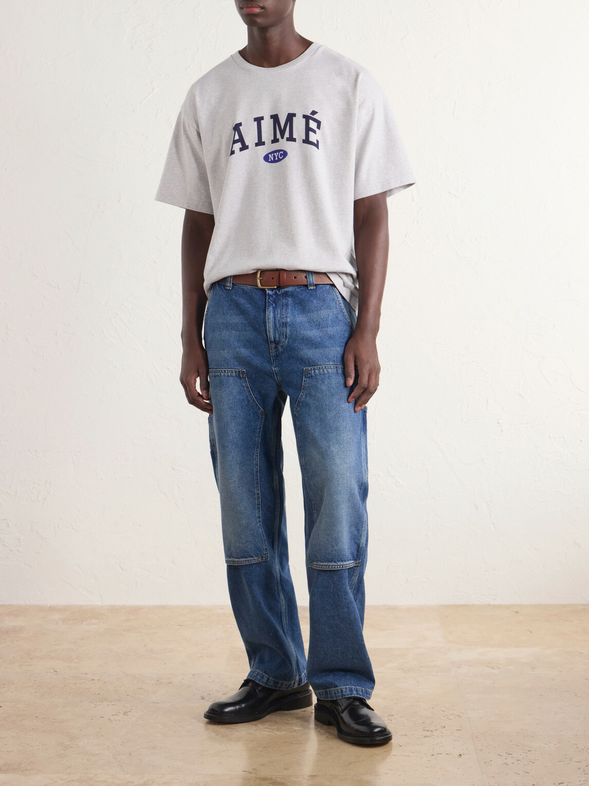 Aimé Leon Dore - Logo-Print Cotton-Jersey T-Shirt - Gray
