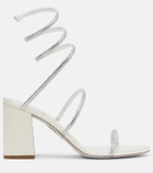 Rene Caovilla 80 embellished satin sandals