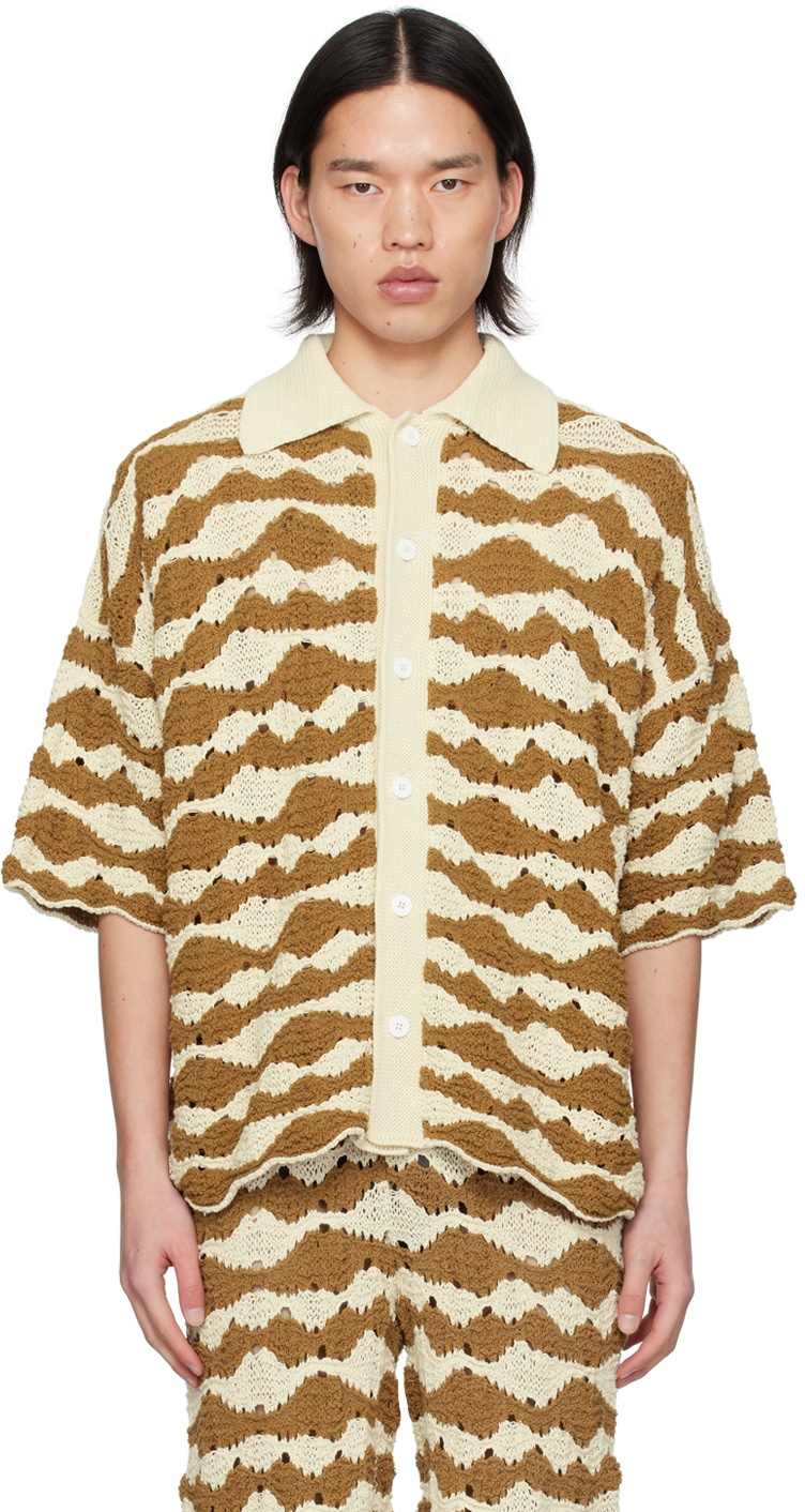 Photo: Bonsai Brown & Beige Punzonato Shirt