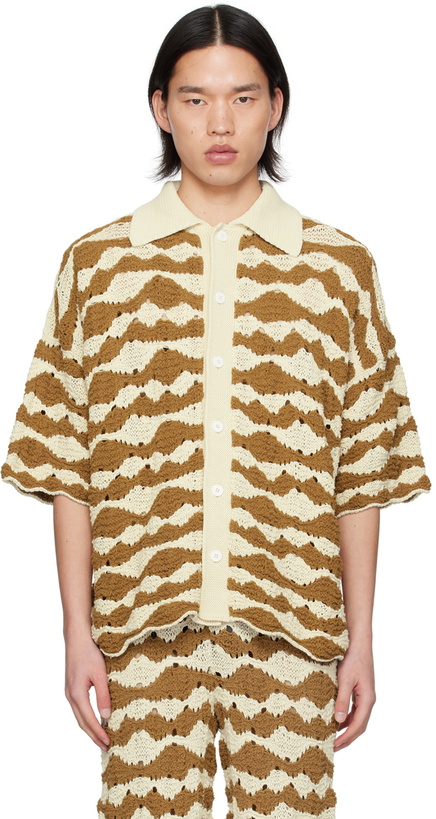 Photo: Bonsai Brown & Beige Punzonato Shirt