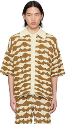 Bonsai Brown & Beige Punzonato Shirt