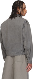 COOR Gray Fireman Crop Denim Jacket