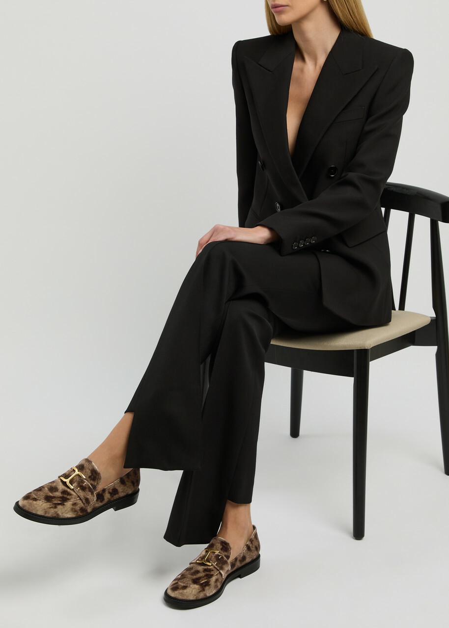 Chloe Marcie 25 Leopard-print Velvet Loafers