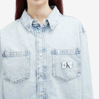 Calvin Klein Women's Dad Denim Shirt in Denim Light