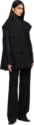 MARIE ADAM-LEENAERDT Black Utilitary Tailoring Vest