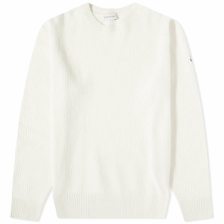 Photo: Moncler Men's Cashmere Mix Crew Knit in White