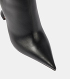 Amina Muaddi Giorgia 95 leather ankle boots