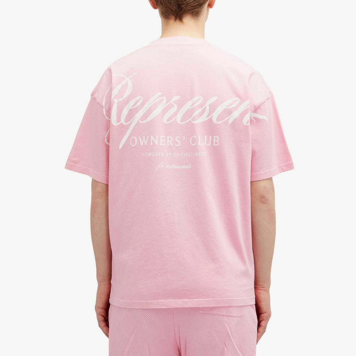 Represent Men's Owners Club Script T-Shirt in Pink Represent