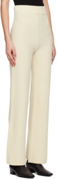 DRAE Off-White Ribbed Lounge Pants