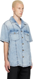 BALMAIN Blue Denim Shirt