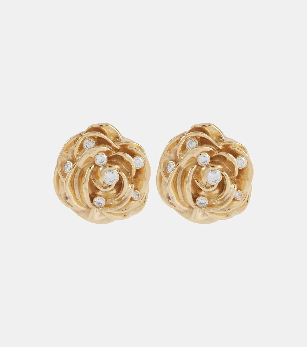Magda Butrym Floral embellished gold-plated earrings