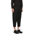Yohji Yamamoto Black Button Wool Trousers