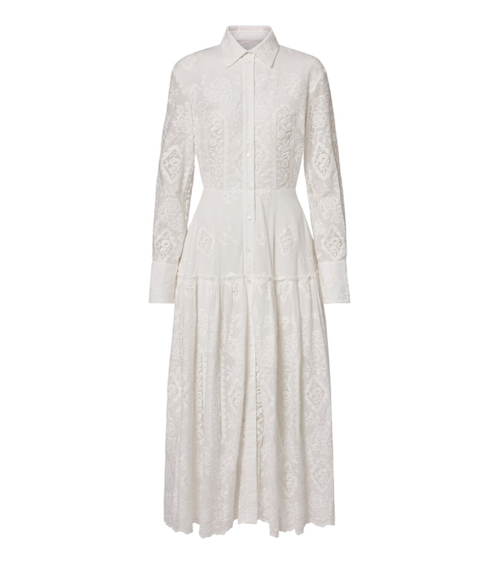 Photo: Erdem Floral embroidered cotton shirt dress