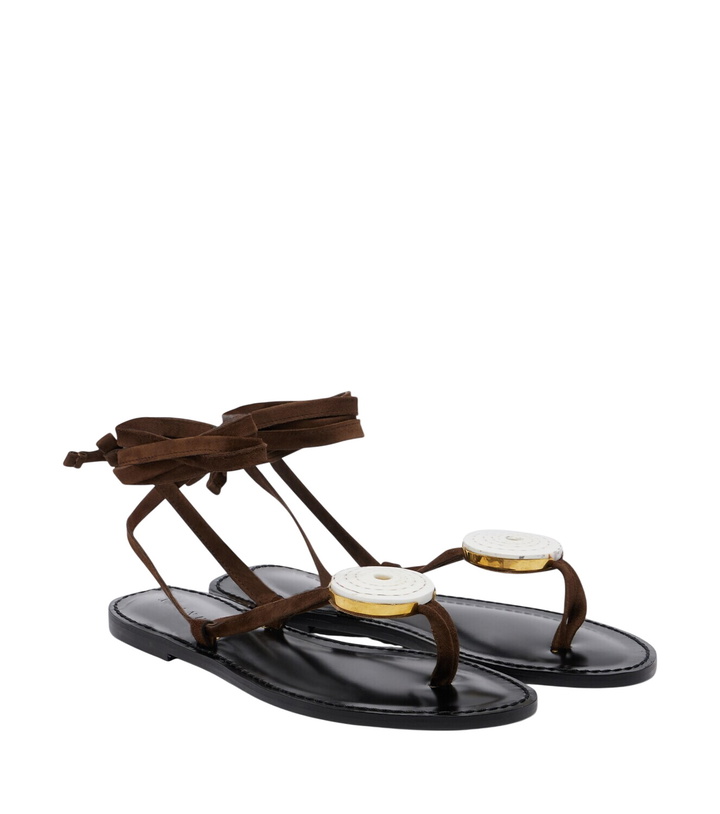 Photo: Amanu Vamizi embellished suede thong sandals