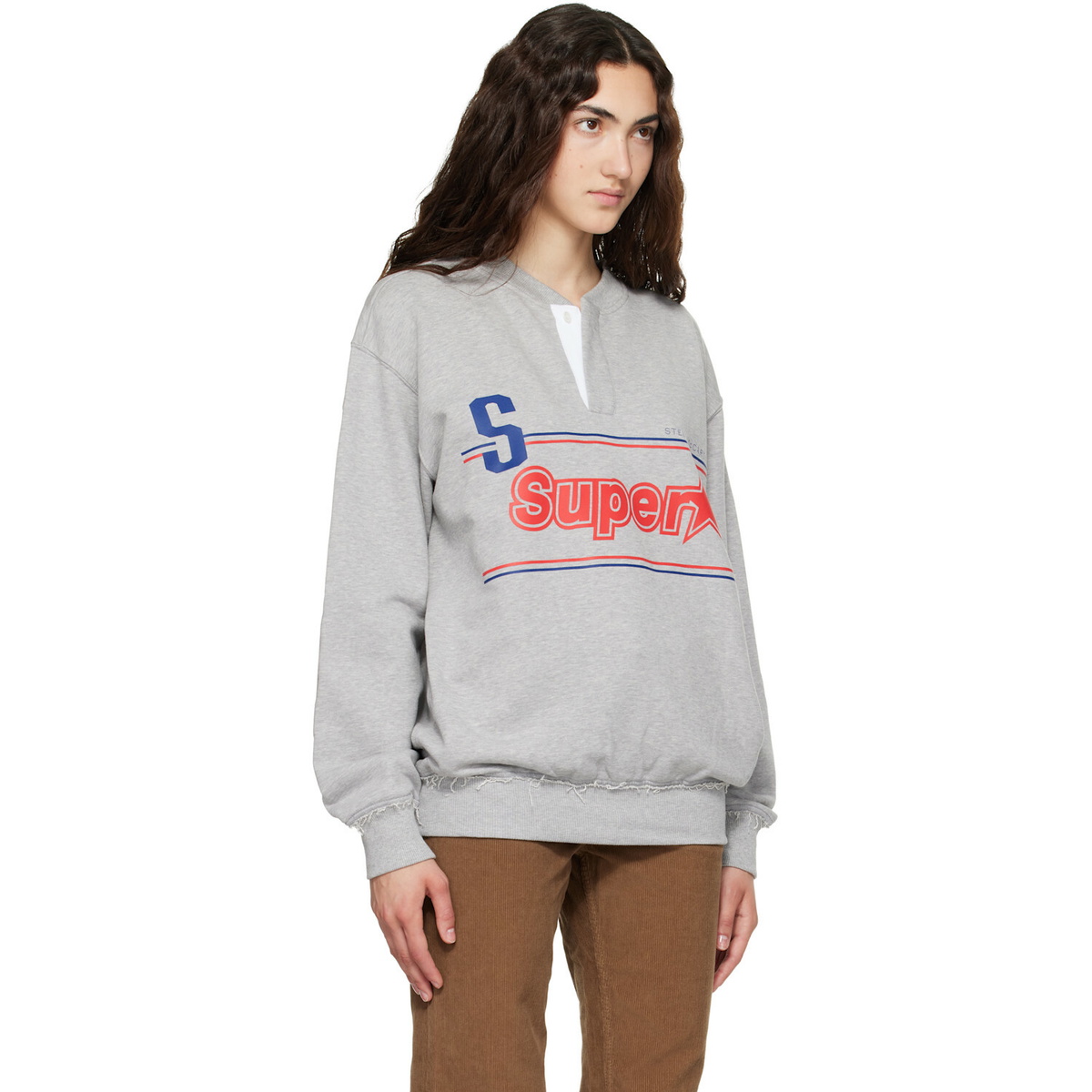 Stella McCartney Gray 'Superstar' Cotton Sweatshirt