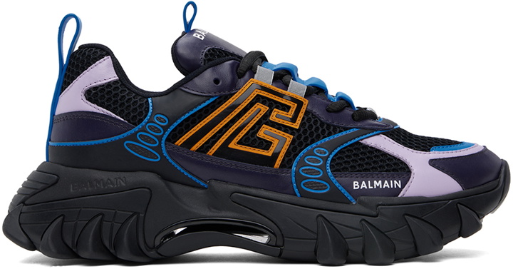 Photo: Balmain Black & Blue B-East PB Sneakers