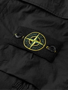 Stone Island - Tapered Garment-Dyed Cotton-Blend Cargo Trousers - Black