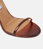 Aquazzura Olie 105 metallic leather sandals
