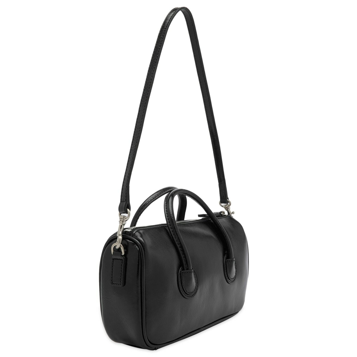 MARGE SHERWOOD Women's Zipper Small Bag in Black Crinkle 