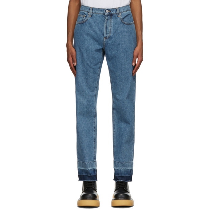 Photo: JW Anderson Blue Raw Hem Slim Jeans