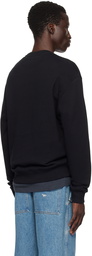 Maison Kitsuné Black Handwriting Sweatshirt