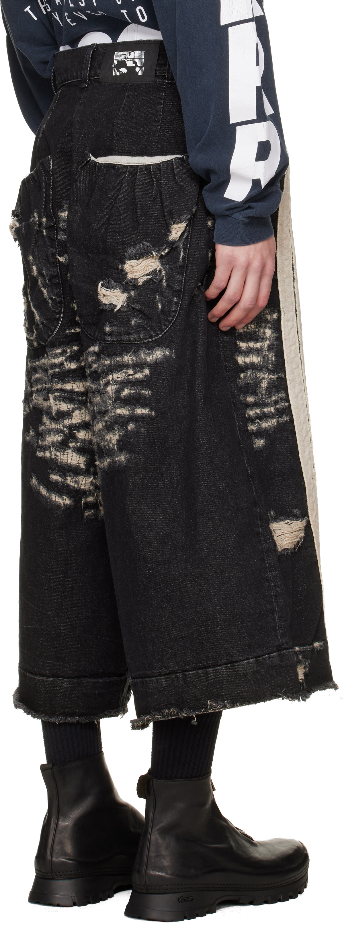 Rivington Roi Rebis Black Heiro Denim Shorts
