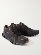 ON - Cloud X Rubber-Trimmed Mesh Running Sneakers - Black