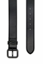 Diesel 3.9cm logo-plaque embellished leather belt - Belts - Unisex - Black