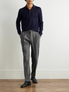 De Petrillo - Tapered Pleated Wool and Cashmere-Blend Flannel Trousers - Gray
