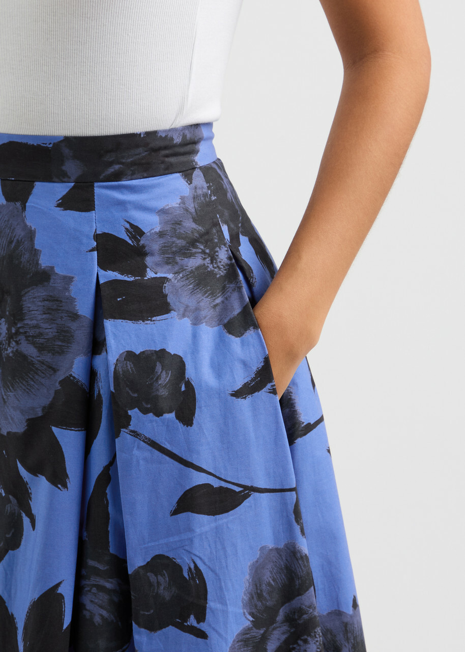 ☆ERDEM☆ Sale!! エレガントプリントAラインポプリンスカート♪ ☆ERDEM☆ Sale!! エレガントプリントAラインポプリンスカート♪