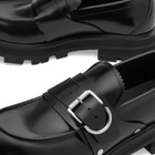 Alexander McQueen Men's Buckle Loafer in Black/Silver
