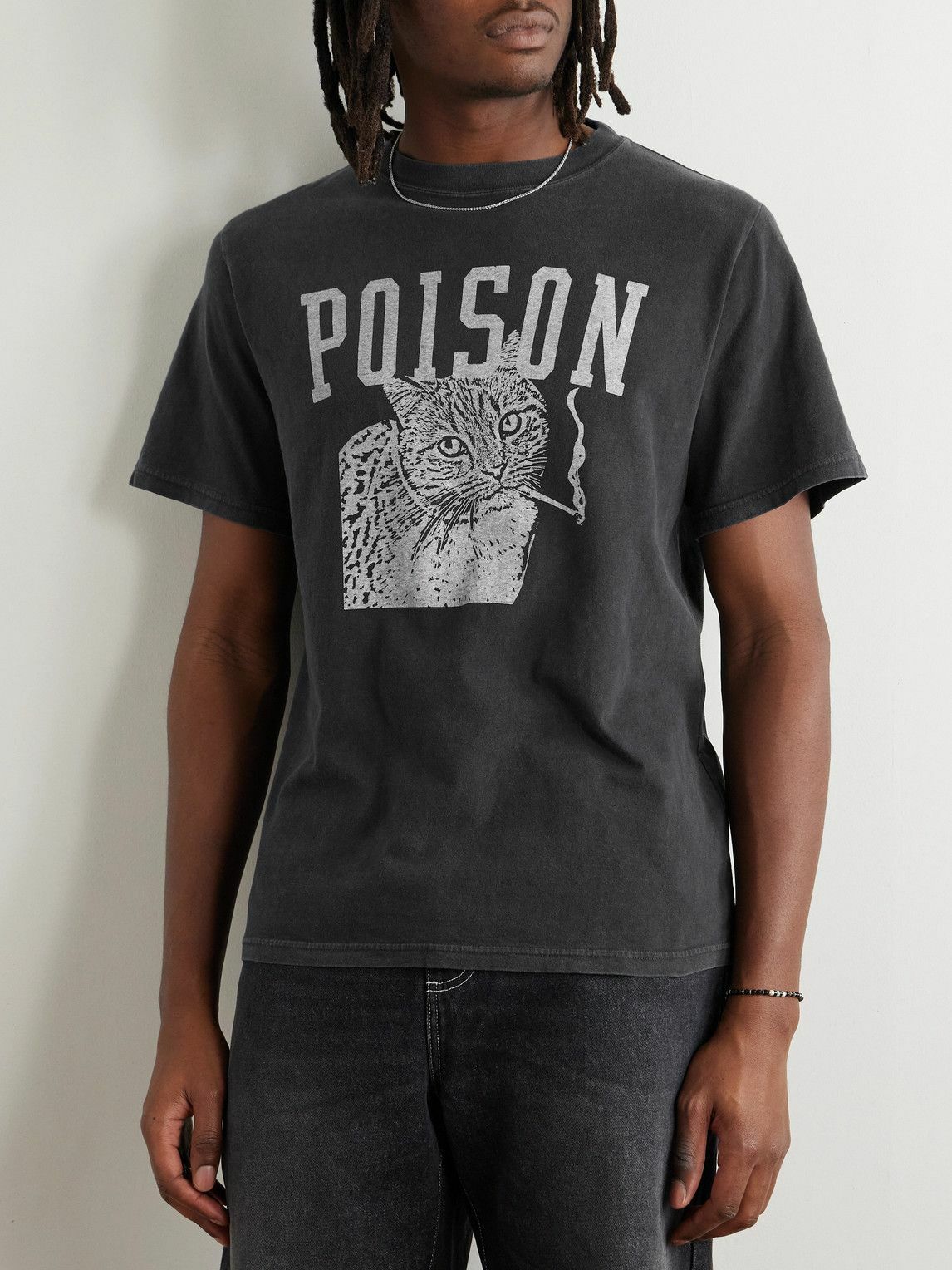 Remi Relief - Poison Cat Printed Cotton-Jersey T-Shirt