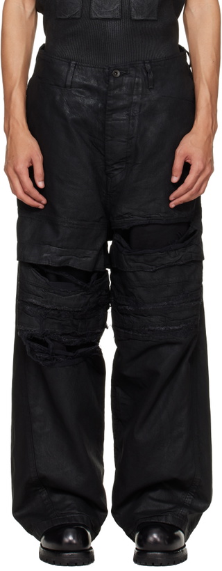 Photo: Julius Black Coated Destroy Baggy Jeans