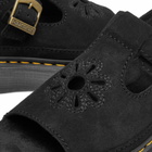 Dr. Martens Women's Dunnet Flower Suede Sandal in Black