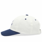 AMI Paris Men's Bicolor Cap in Encre/Blanc Creme 