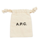A.P.C. Men's Logo A Necklace in Gunmetal