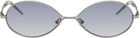 Song for the Mute SSENSE Exclusive Silver 'The Teardrop' Sunglasses