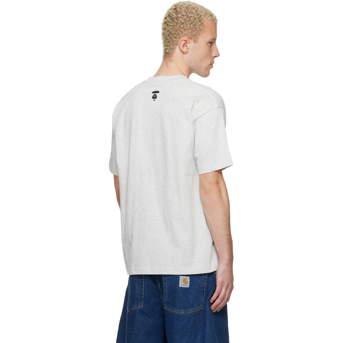 AAPE by A Bathing Ape Gray Logo Patch T-shirt