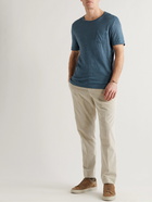 Massimo Alba - Alicudi Slub Linen T-Shirt - Blue