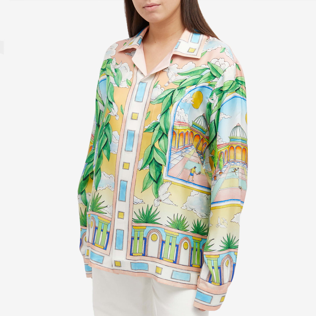 Tシャツ・カットソー Casablanca FW25 CUBAN COLLAR SHIRT (MPF25SH00307 MULTI) SHIRT (MPF25SH00307 FW25 CUBAN Casablanca COLLAR Tシャツ・カットソー MULTI)