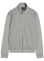 Boss Melange Cotton-blend Sweatshirt Light Grey