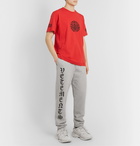 Vetements - Tapered Logo-Print Loopback Cotton-Jersey Sweatpants - Gray