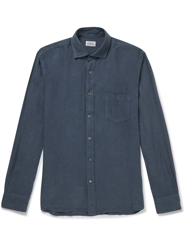 Photo: Hartford - Paul Pat Linen Shirt - Blue