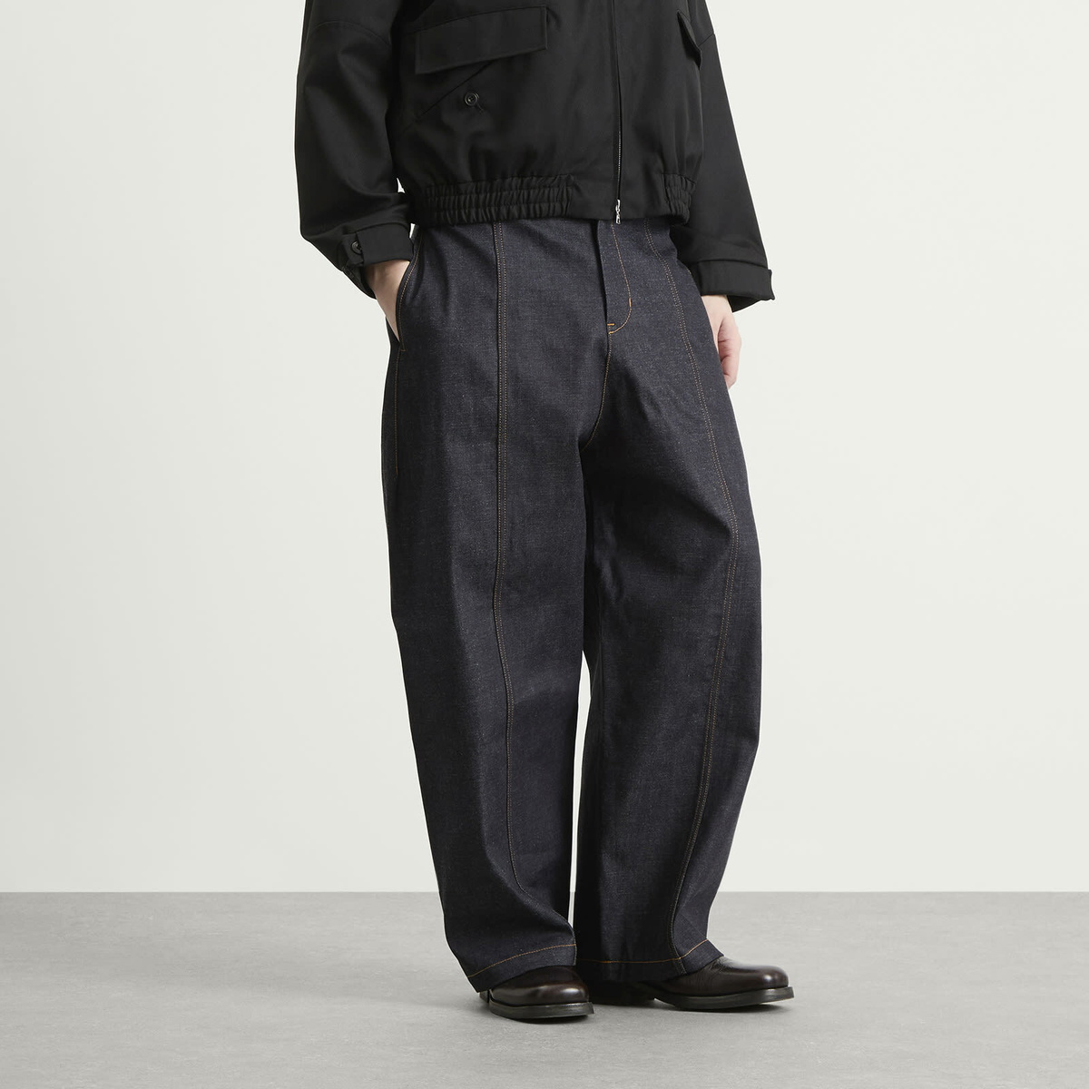 Sage Nation Men's Welt Trouser Denim Jeans in Raw Indigo