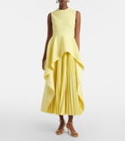 Solace London Severny draped pleated midi dress