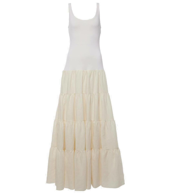 Photo: Gabriela Hearst Pozas tiered linen maxi dress